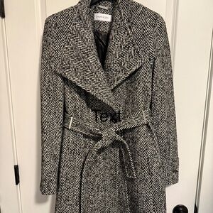 Calvin Klein Women's Herringbone Trench Coat